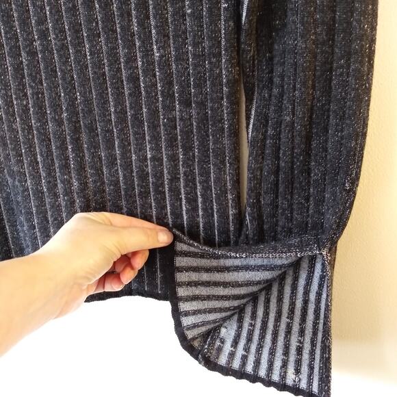 Wilfred 100% Merino Wool Mock Neck Sweater Top Womens M Gray Contemporary *Holes - Picture 5 of 12